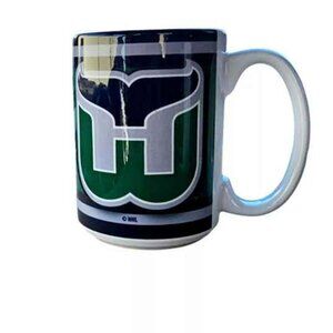 Hartford Whalers Ceramic Wave Coffee Cup Mug 15oz NHL Hockey NHL